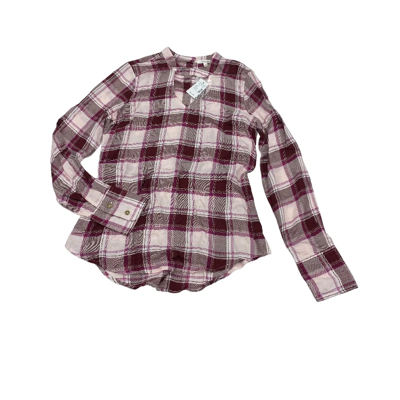 PINK & RED TOP LS by MAURICES Size:XS Cclassic Men's Tweed