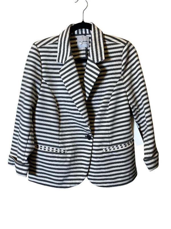 Blazer By Catherine Malandrino In Striped Pattern, Size: L Sophisticated Men's French