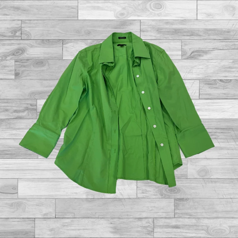 Top 3/4 Sleeve By Talbots In Green, Size: Petite   Xs Unique Men's Patch