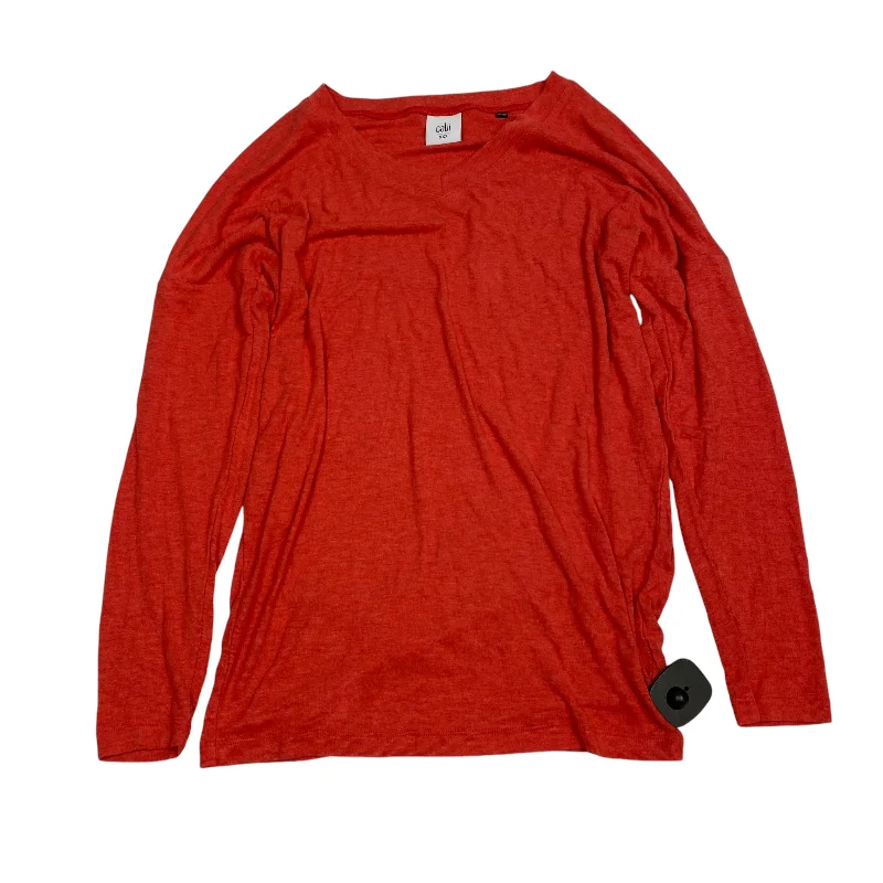 Top Long Sleeve By Cabi In Red, Size: Xxs Youthful Men's Anime