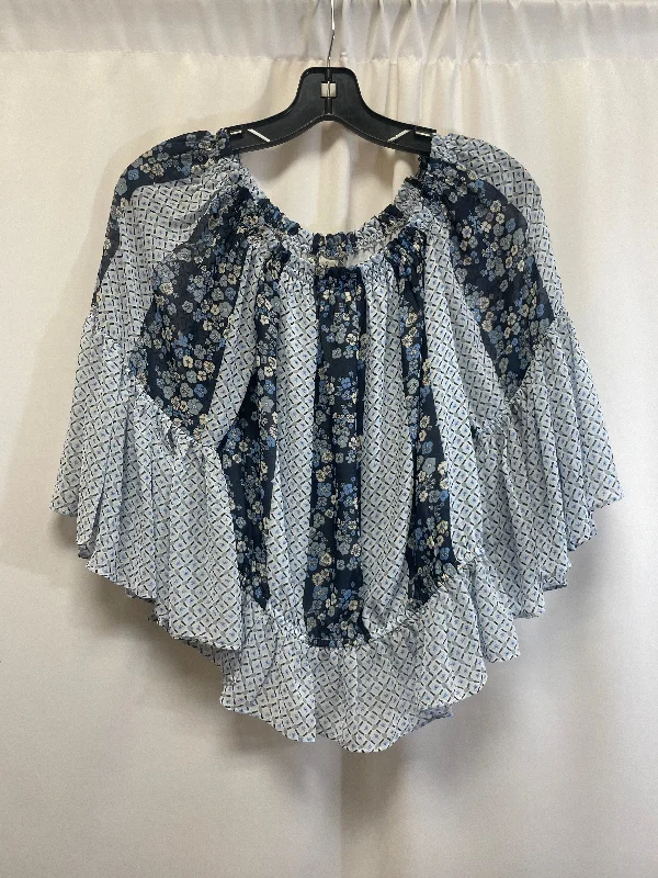 Top Long Sleeve By Cato In Blue, Size: S Business