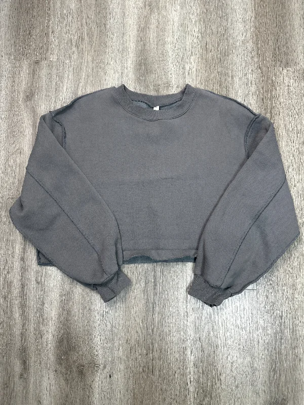 Sweatshirt Crewneck By AMAZHIYU In Grey, Size: L Trendy Men's Bucket