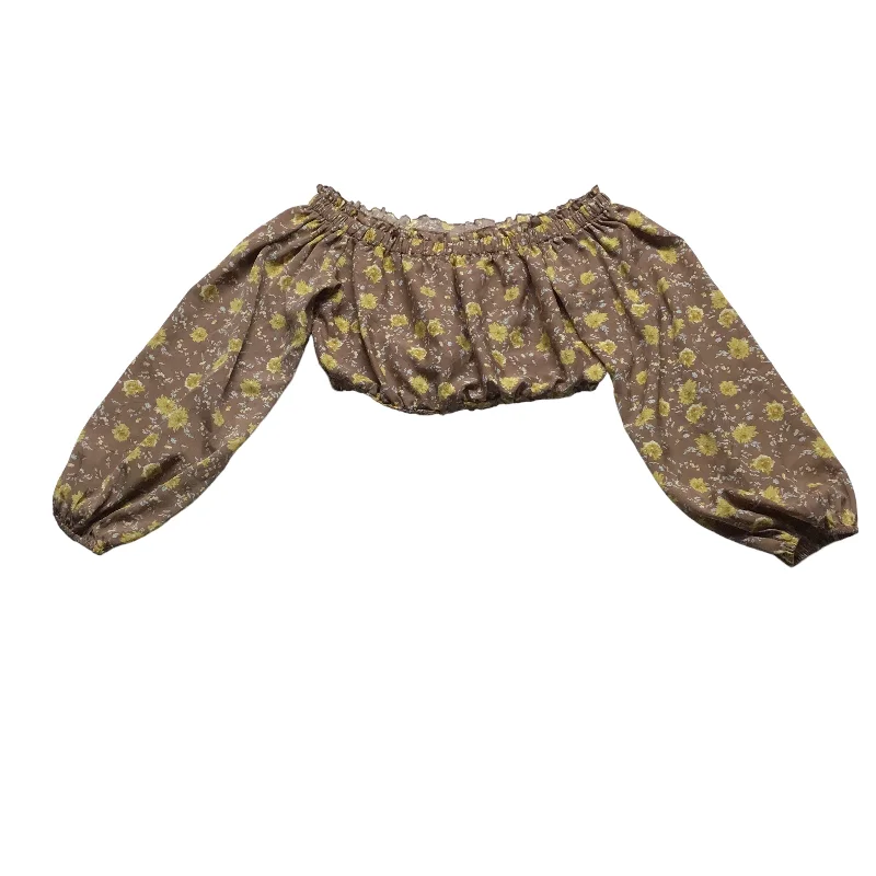 Top Long Sleeve By Altard State In Tan & Yellow, Size: M Youthful Men's Pop