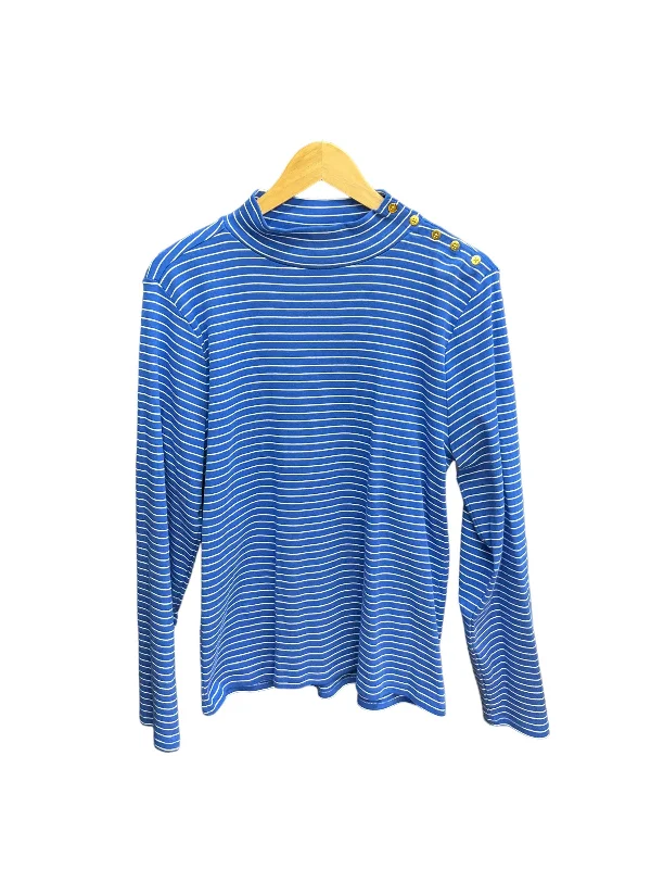 Top Long Sleeve By J Crew O In Striped, Size: Xxl Gym
