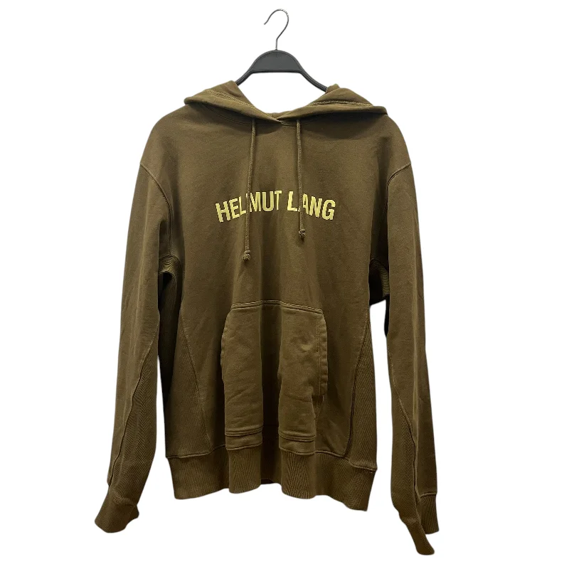 Helmut Lang/Hoodie/L/Cotton/KHK/ Sleek Men's Metallic