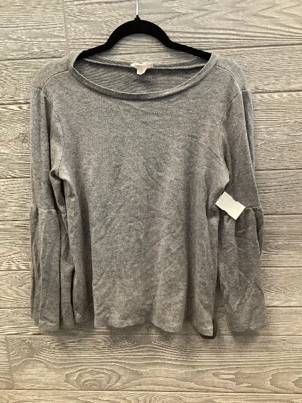 Top Long Sleeve By Loft In Grey, Size: S Luxurious Men's High