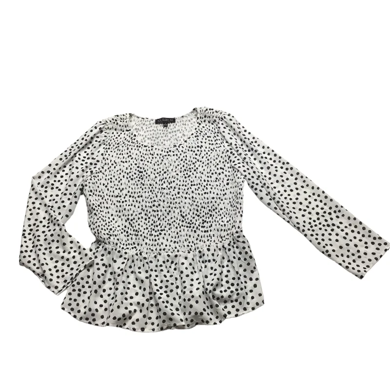 Top Long Sleeve By Eloquii In Black & White, Size: 16 Modern Men's 