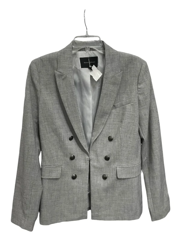 Blazer By Banana Republic In Grey, Size: 10 Artistic Men's Hand