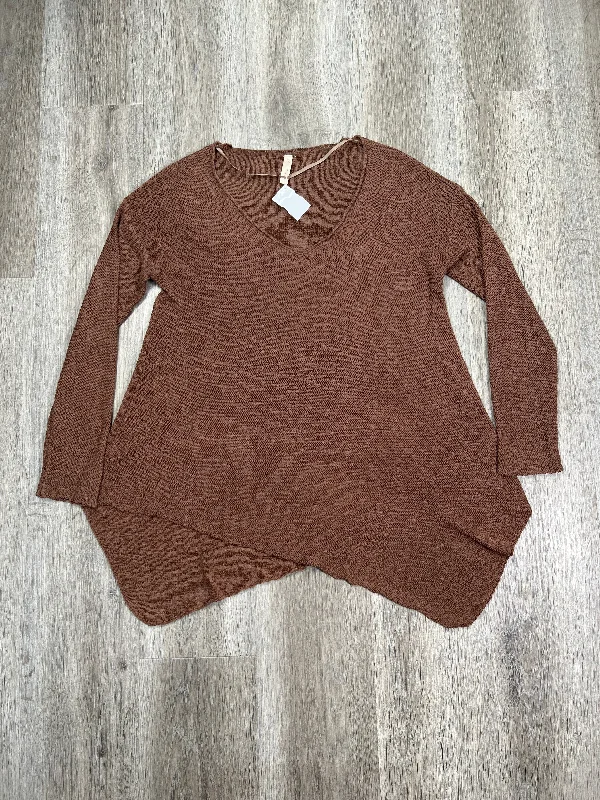 Top Long Sleeve By Wishlist In Brown, Size: M Monochromatic Office Style