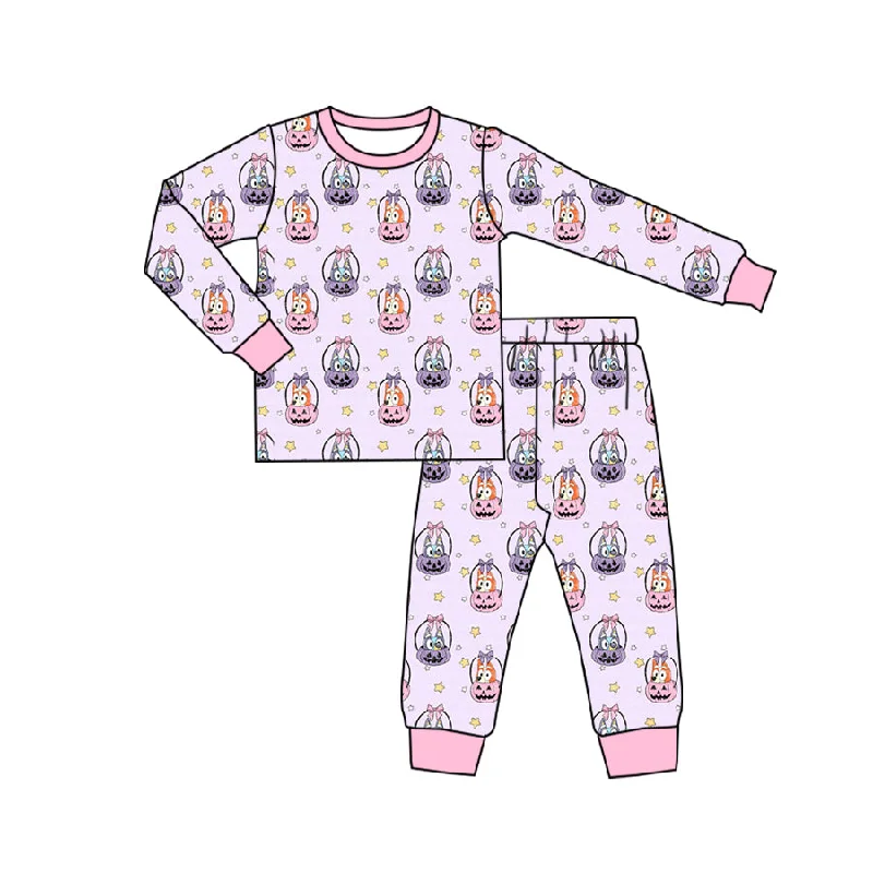 Preorder GLP1593 NO MOQ bluey Halloween Jack-o '-Lantern Stars Purple Long sleeve pants pajamas set Dapper Men's 1920S Preorder GLP1593 NO MOQ bluey Halloween Jack-o '-Lantern Stars Purple Long sleeve pants pajamas set Dapper Men's 1920S
