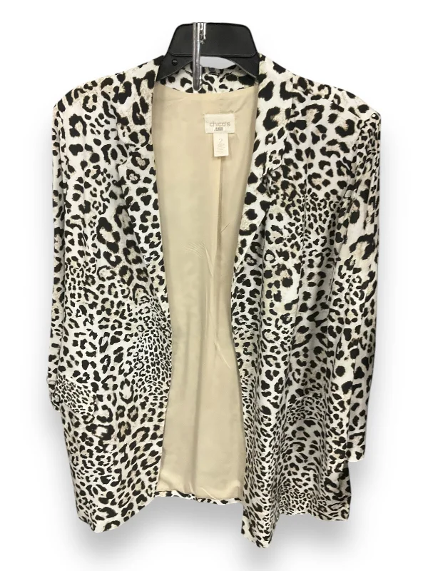 Blazer By Chicos In Animal Print, Size: L Organic