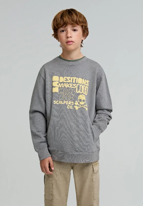 SWEATSHIRT WITH FRONT PRINT Sophisticated Men's French