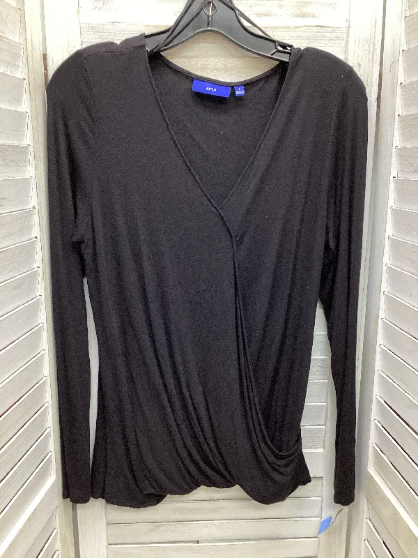 Top Long Sleeve Basic By Apt 9 In Black, Size: S Traditional Men's Wool