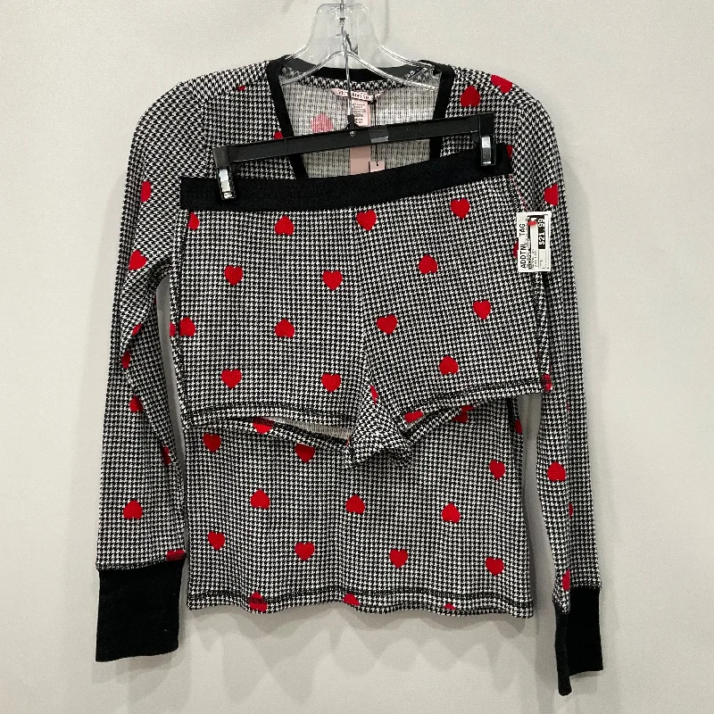 Pajamas 2pc By Victorias Secret In Black & Red, Size: S Monochromatic Office Style