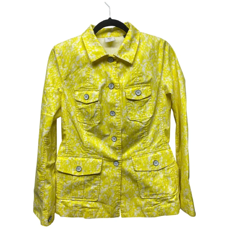 Blazer By Cabi In White & Yellow, Size: S Edgy Men's Punk