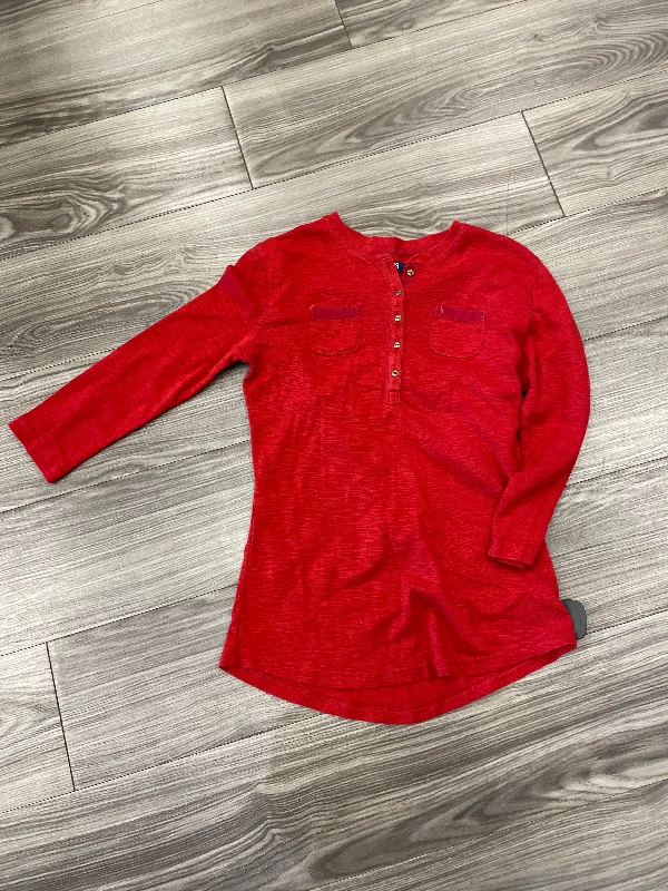 Top Long Sleeve By Chaps In Red, Size: Xs Trendy Men's Scandinavian