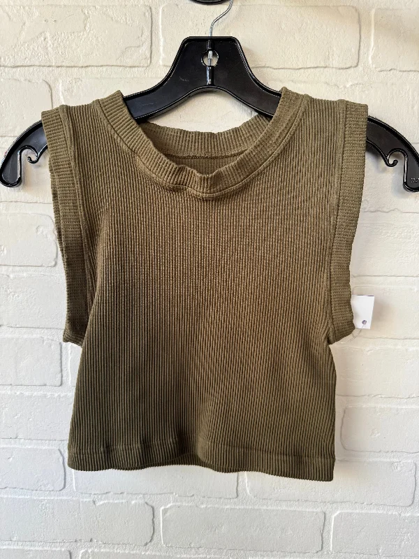 Athletic Tank Top By Free People In Green, Size: M Preppy Men's College
