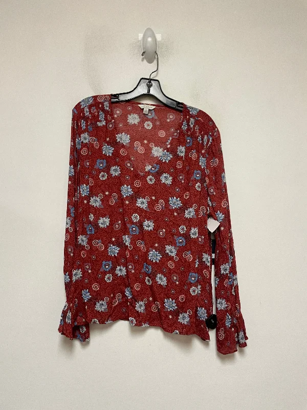 Top Long Sleeve By Lucky Brand In Floral Print, Size: L Classic Men's Pin