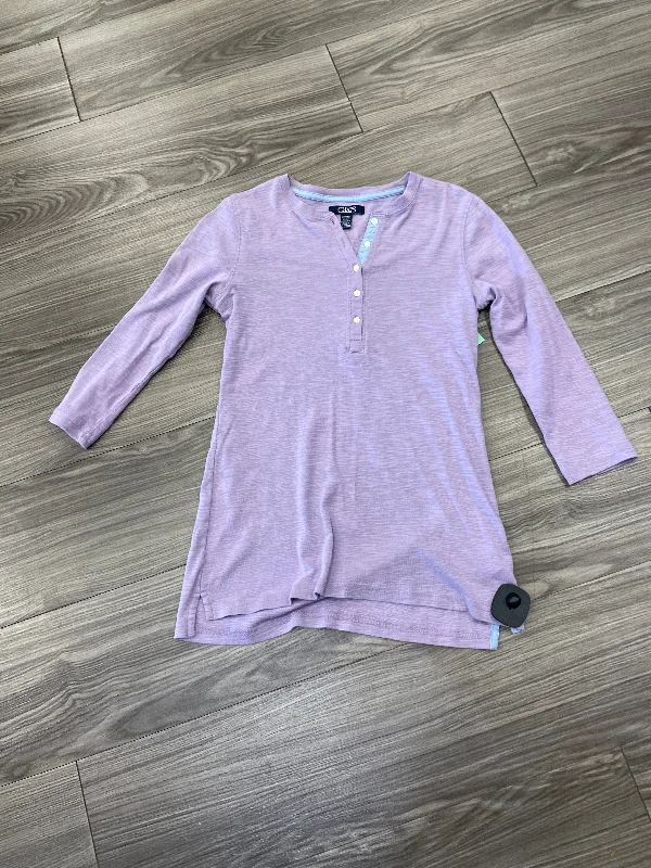 Top Long Sleeve By Chaps In Purple, Size: Xs Luxurious Men's High