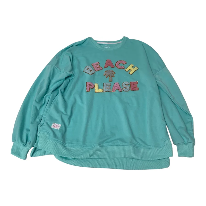 Sweatshirt Crewneck By Simply Southern In Blue, Size: Xl Preppy Men's College