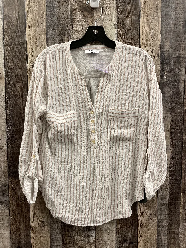 Top Long Sleeve By Cme In Striped Pattern, Size: M Practical Men's Multi