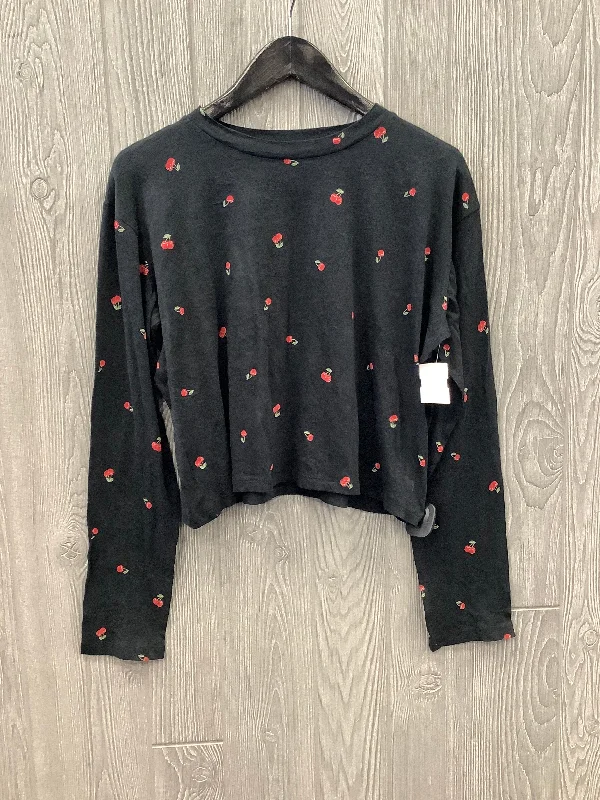 Top Long Sleeve By Pink In Black, Size: Xs Casual Men's Loose