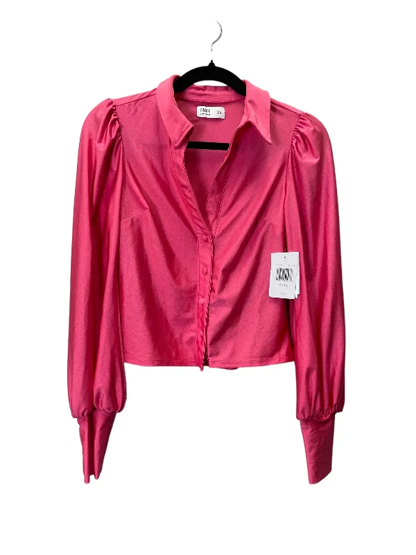 Top Long Sleeve By Clothes Mentor In Pink, Size: Xs Gym