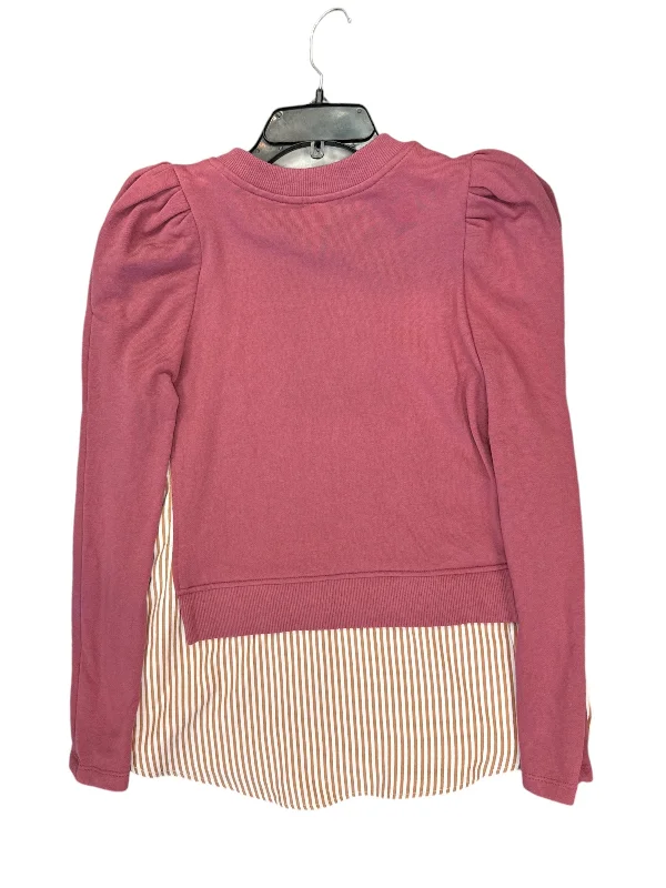 Top Long Sleeve By Maeve In Pink, Size: Xxs Dapper Men's Bow