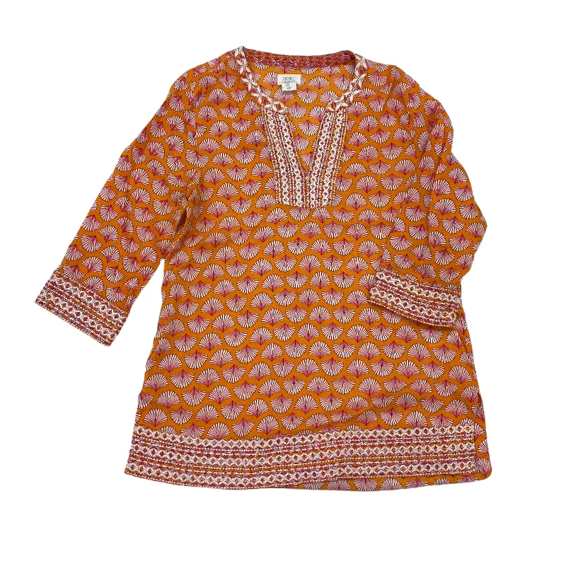 ORANGE & PINK TOP 3/4 SLEEVE by SIGRID OLSEN Size:S Tough Men's Tactical