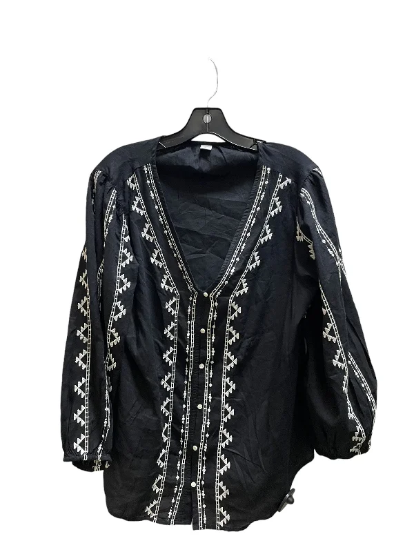 Top Long Sleeve By Old Navy In Black, Size: M Lumberjack