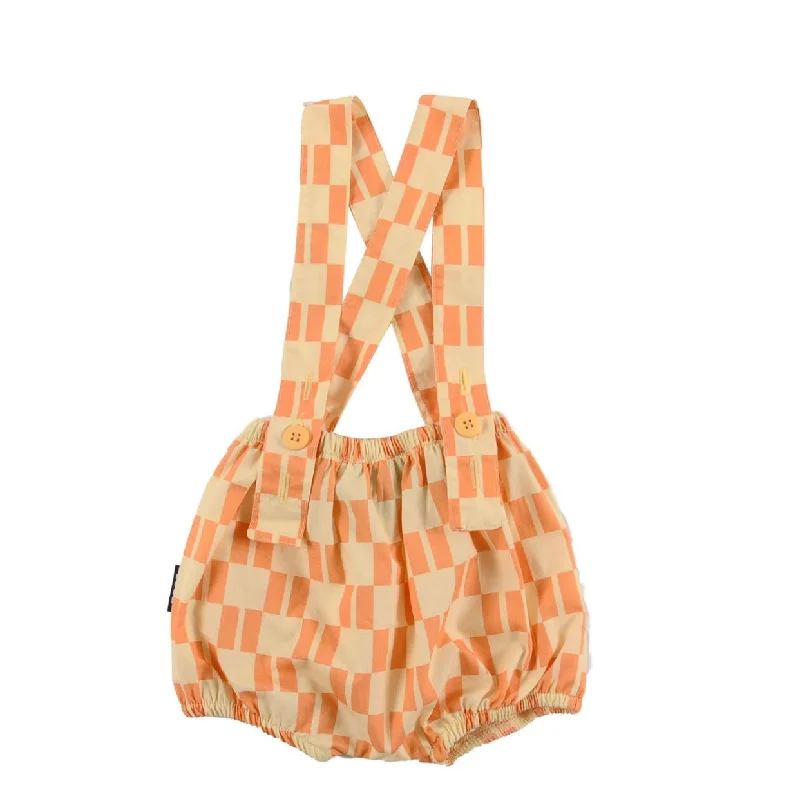 Loud Apparel Tropical Bloomers Braces Check Vanlla/Papaya Dapper Men's Bow