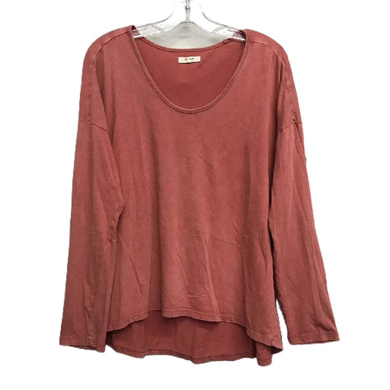 Top Long Sleeve By Madewell In Orange, Size: L Beach