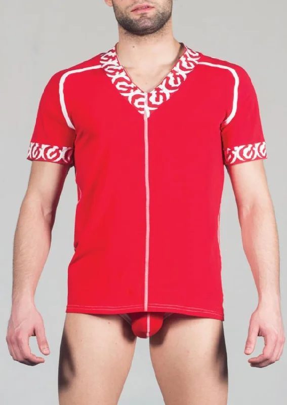 Men T-shirt short sleeve 1661t5 Vintage Men's 1970S Disco