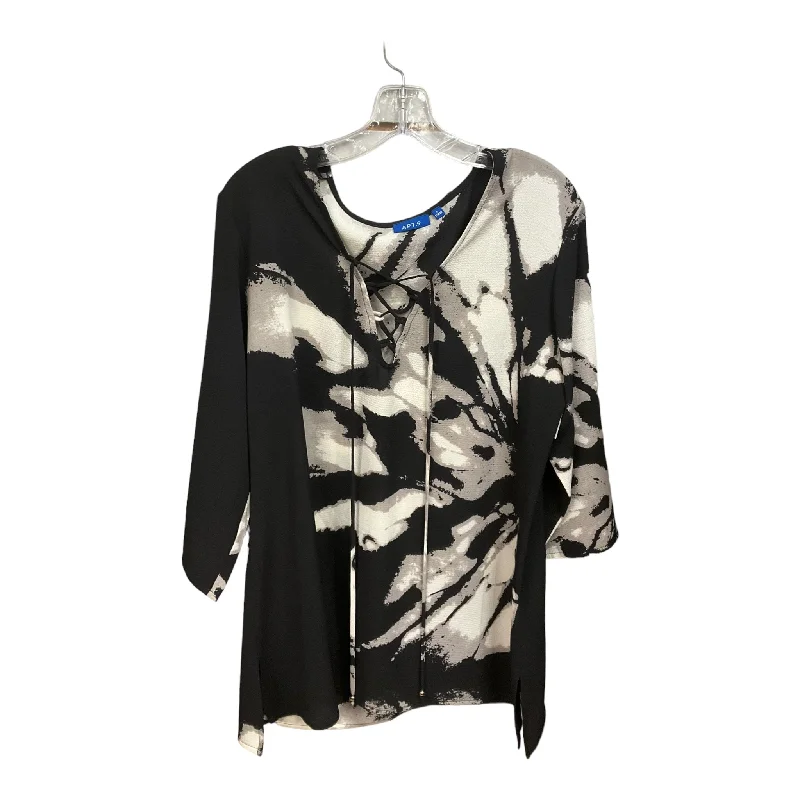 Tunic 3/4 Sleeve By Apt 9 In Multi-colored, Size: L Casual Men's Short
