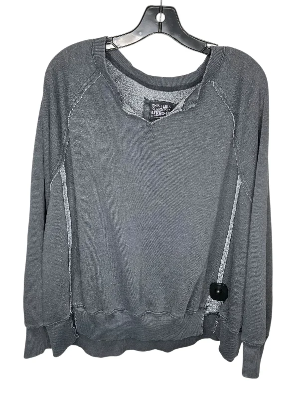 Sweatshirt Crewneck By American Eagle In Grey, Size: S Bold Men's Statement