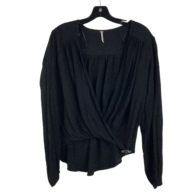 Top Long Sleeve By Free People In Black, Size: S Elegant Men's Cashmere