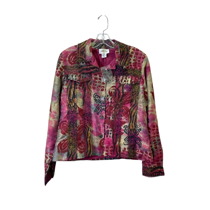 Blazer By Sandy Starkman In Mauve, Size:S Confident Men's Power