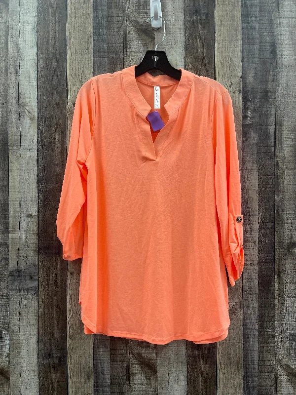 Top Long Sleeve By Cme In Orange, Size: M Confident Men's High