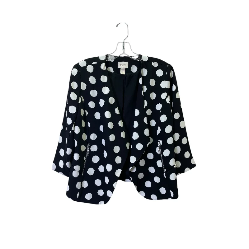 Blazer By Chicos In Black & White, Size:M Monochromatic All