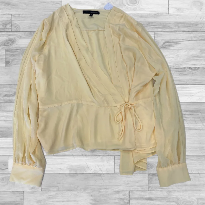 Top Long Sleeve By White House Black Market In Yellow, Size: Xl Sporty Men's Tennis