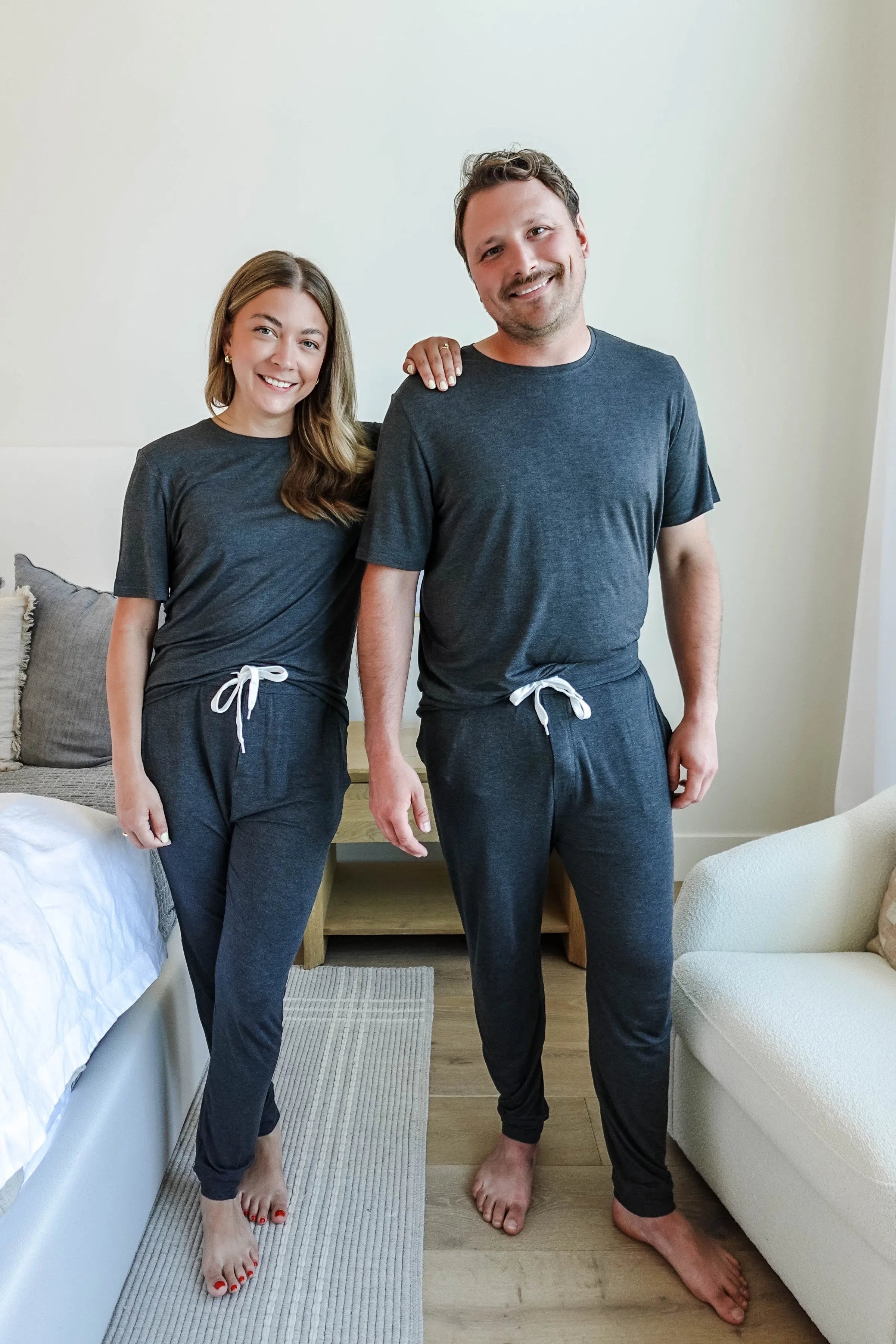 Unisex Short Sleeve Tee Bamboo | Charcoal Monochromatic All