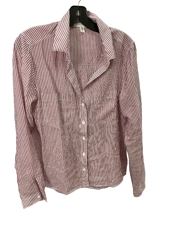 Top Long Sleeve By Cloth And Stone In Striped, Size: M Modern Men's 
