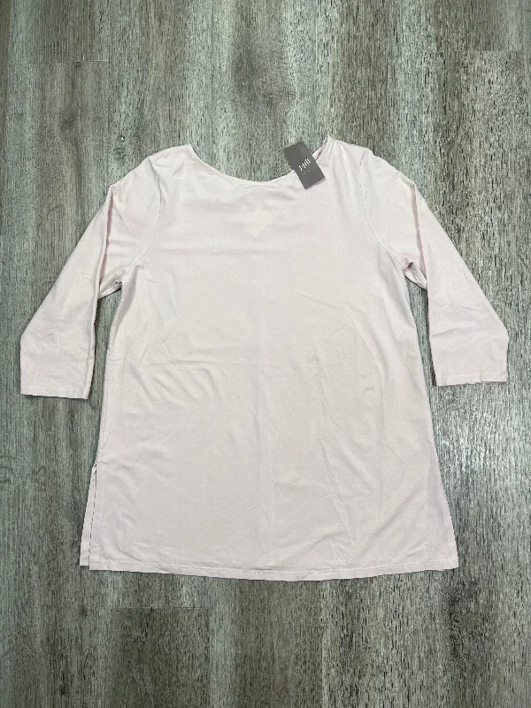 Top 3/4 Sleeve By J. Jill In Pink, Size: Petite  M Relaxed Men's Australian 