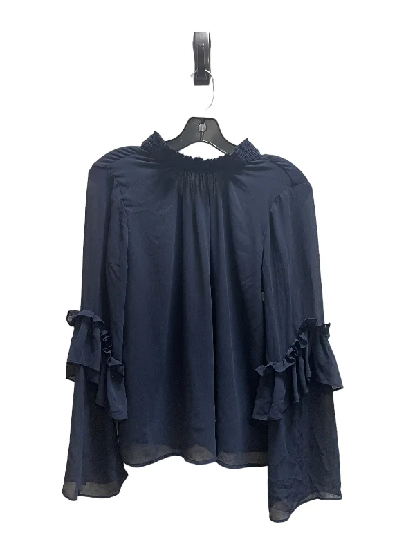 Top Long Sleeve By Lush In Navy, Size: S Artistic Men's Avant