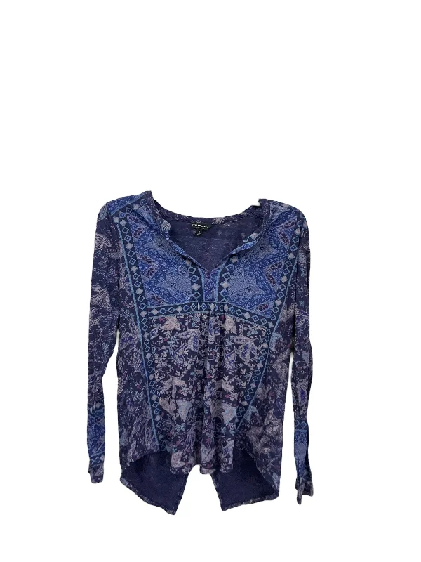 Top Long Sleeve By Lucky Brand In Blue, Size: S Athletic Men's High