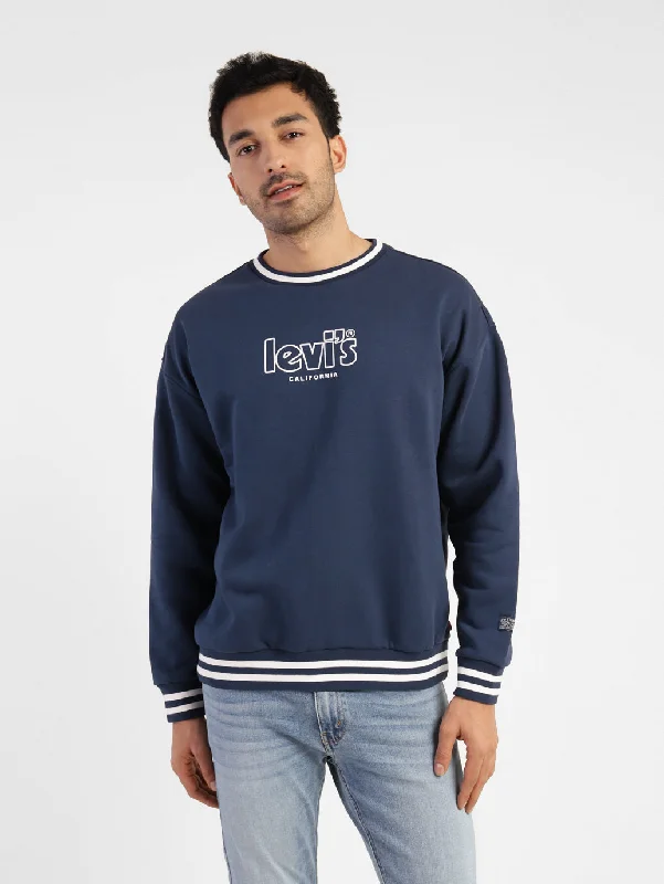 Men's Brand Logo Crew Neck Sweatshirt Bohemian Men's Free