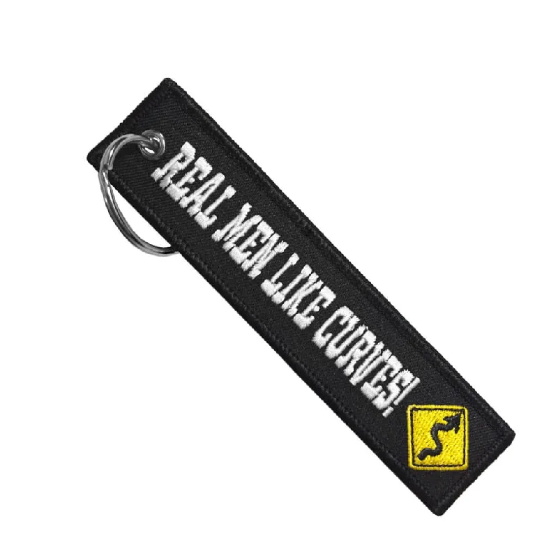 Motorcycle Key Chain - Real Men Like Curves Sharp Men's Italian