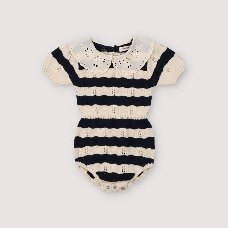 The New Society Marina Baby Romper Navy Vacation