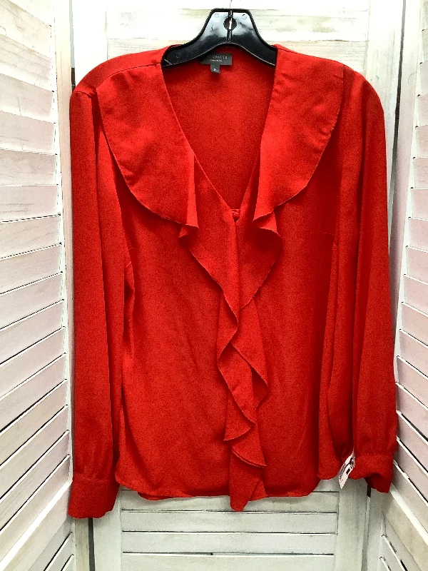 Top Long Sleeve By Limited In Red, Size: S Monochromatic All