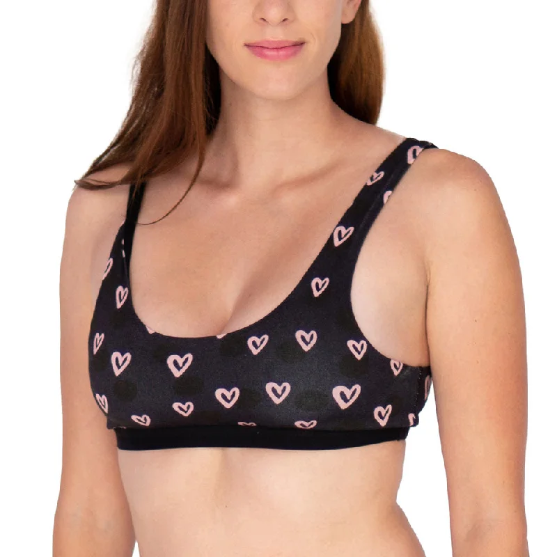 Hearts - U-Back Bralette Modern Men's Geometric